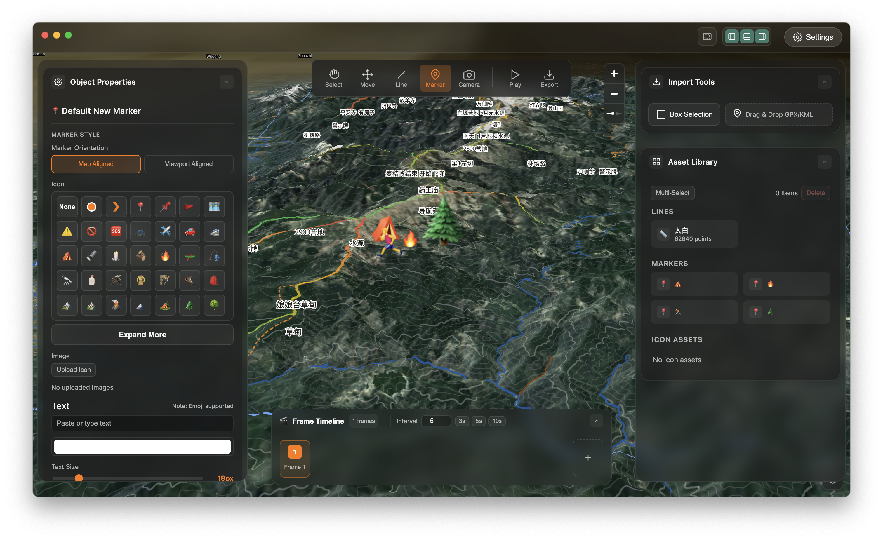 Route Animation Interface